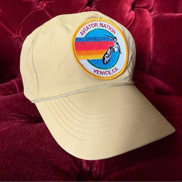 SOLD Aviator Nation - Bundle Tan Hat and Yellow Tank Set - size medium - Picture 5 of 9